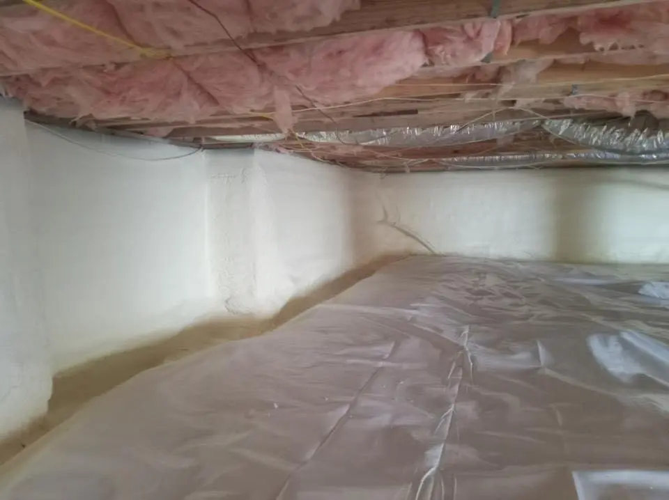 Crawl space encapsulation with closed-cell spray foam for Spray Foam Roofing in Huntersville